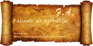 Faluvégi Alfréd névjegykártya